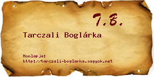 Tarczali Boglárka névjegykártya